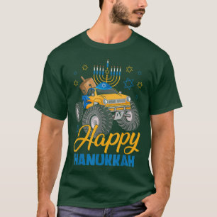 T-shirt Joyeux Hanoukka Monster Truck Jew Kids Hanoukka Ch