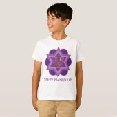 T-shirt Joyeux Hanoukka violet1 (Devant entier)