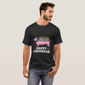 T-shirt Joyeux Hanukkah chien teckel (Devant entier)