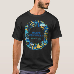 T-shirt Joyeux Hanukkah Fête juive Festival des lumières V