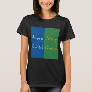 T-shirt Joyeux Hanukkah Joyeux Noël Double Fête