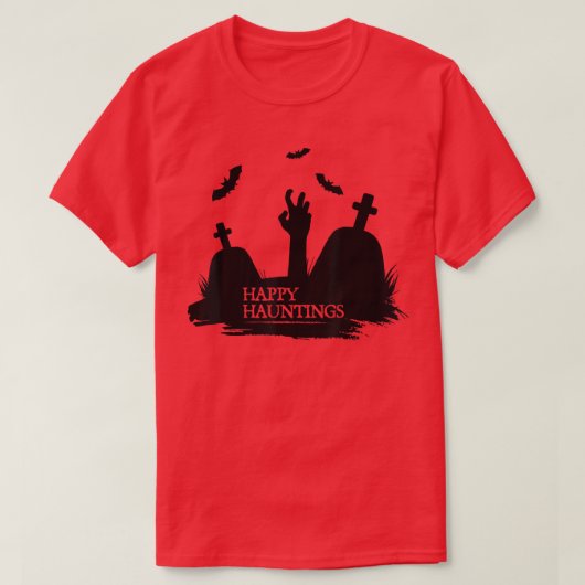 T-shirt Joyeux Hauntings Halloween Costume Graveyard Avec (Design devant)