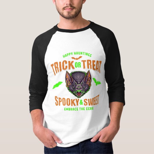 T-shirt Joyeux Hauntings | Tricoter ou traiter les chauves (Devant)