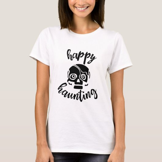 T-shirt Joyeux Hauny Scull Pour Halloween (Devant)