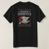 T-shirt Joyeux Hissmas, conception de Noël de chat drôle (Design dos)