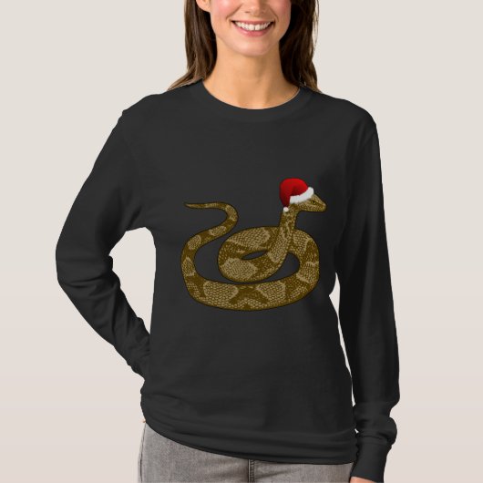 T-shirt Joyeux Hissmas Noël Santa Hat Cuperhead Snake (Devant)