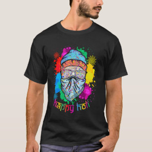T-shirt Joyeux Holi Festival hindou Couleurs Phagwah Lunet
