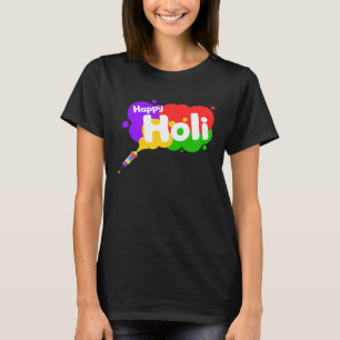 T-shirt Joyeux Holi pour femmes hommes enfants Coloré Inde