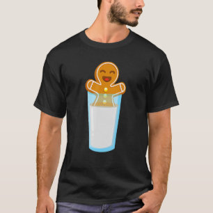 T-shirt Joyeux Homme En Pain D'Épices Profitant D'Un Verre