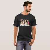 T-shirt Joyeux Howliday Corgi Golden Retriever Poodle Chri (Devant entier)