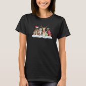 T-shirt Joyeux Howliday Corgi Golden Retriever Poodle Chri (Devant)
