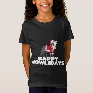 T-Shirt Joyeux Howlidays - mignon chien loup de Noël