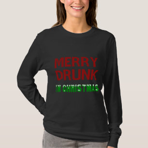 T-shirt Joyeux ivrogne Je suis Noël Boire du vin Noël Fête