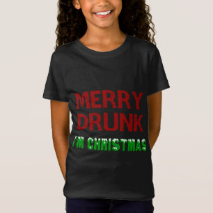 T-Shirt Joyeux ivrogne Je suis Noël Boire du vin Noël Fête