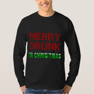 T-shirt Joyeux ivrogne Je suis Noël Boire du vin Noël Fête