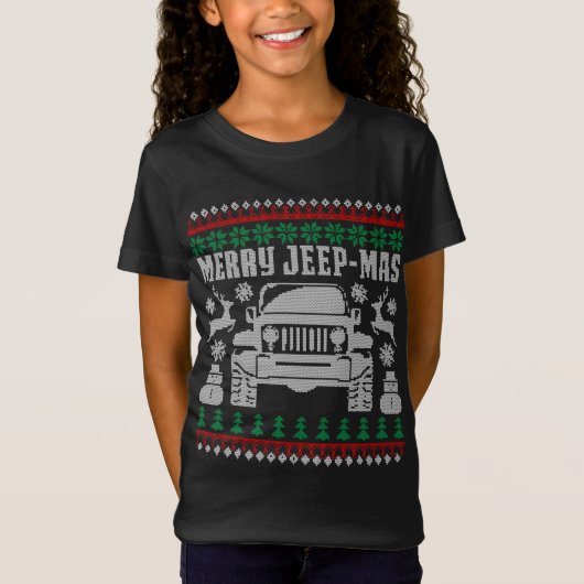 T-Shirt Joyeux Jeepmas Buffalo Plaid Noël Noël (Devant)