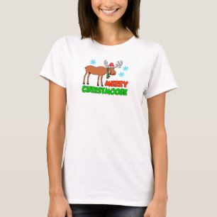 T-shirt Joyeux jeu Christmoose mignon de vacances