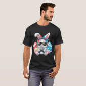 T-shirt Joyeux Jeux de Joueur de lapin de Pâques (Devant entier)