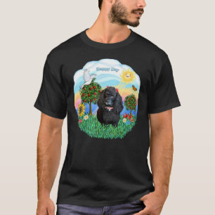 T-shirt Joyeux Jour avec un Jouet Poodle noir