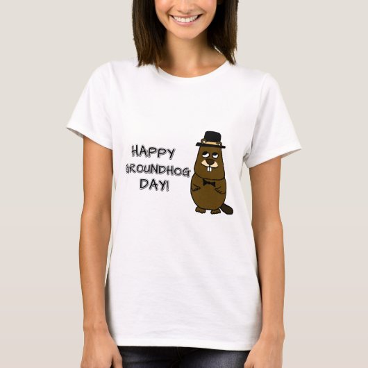 T-shirt Joyeux Jour de la Marmotte ! (Devant)
