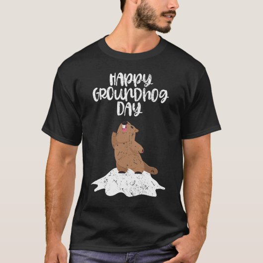 T-shirt Joyeux Jour de la marmotte Funny Fête d'hiver Cade (Devant)