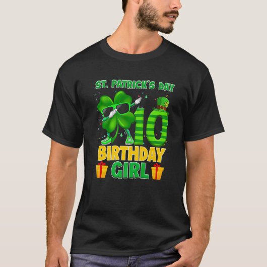 T-shirt Joyeux Jour de la Saint Patrick 10E anniversaire C (Devant)