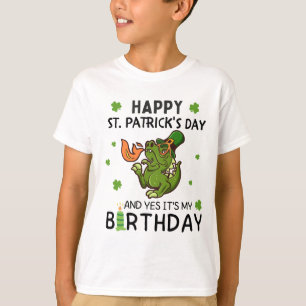 T-shirt Joyeux Jour de la Saint Patrick Et C'Est Mon T-Rex