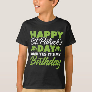 T-shirt Joyeux Jour de la Saint Patrick et oui C'est mon a
