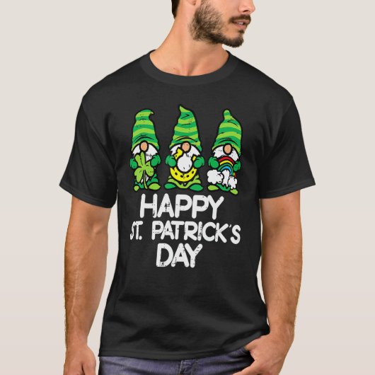 T-shirt Joyeux Jour de la Saint Patrick Gnomes Saint Paddy (Devant)