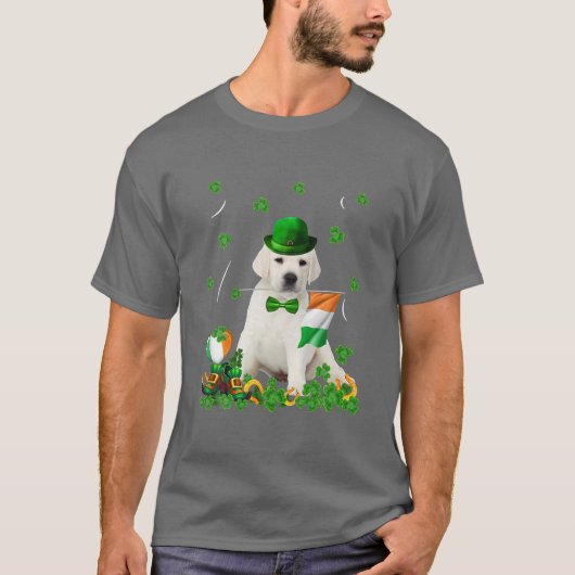T-shirt Joyeux Jour de la Saint Patrick Irlandais Chien Ch (Devant)