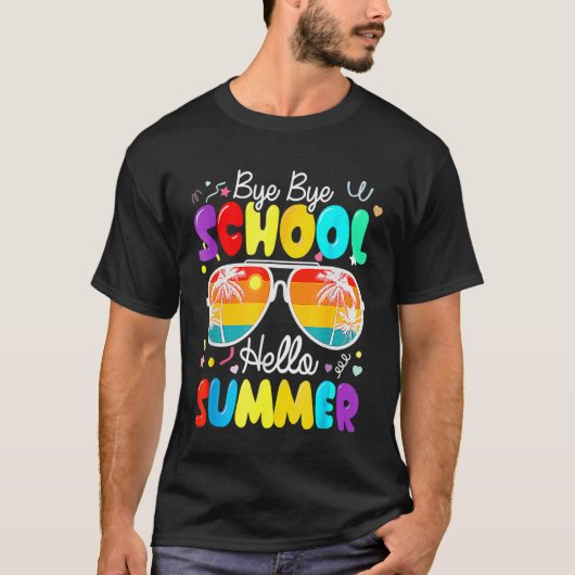 T-shirt Joyeux Jour De L'École Pop It Bye Bye School Hel (Devant)