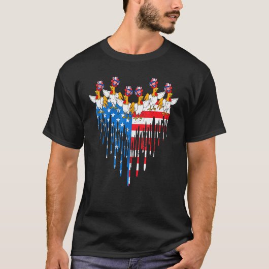 T-shirt Joyeux Jour de l'Indépendance Fierté Drapeau Améri (Devant)