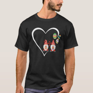 T-shirt Joyeux jour de Pâques 2022 Trio Bunny Gnome Coeur 