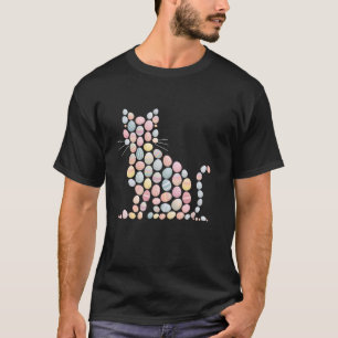 T-shirt Joyeux jour de Pâques Chat Œufs Drôle Hommes Femme