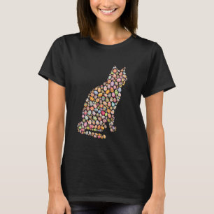 T-shirt Joyeux jour de Pâques Chat Œufs Drôle Hommes Femme