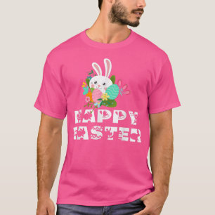 T-shirt Joyeux Jour de Pâques Cute Bunny Chasse Oeufs de C
