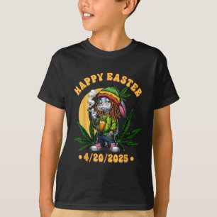 T-shirt Joyeux jour de Pâques Fumer lapin de Pâques Hommes