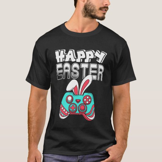 T-shirt Joyeux Jour de Pâques Jeu Vidéo Bunny Amusant Pull (Devant)