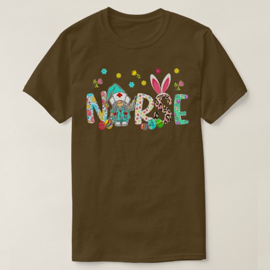 T-shirt Joyeux jour de Pâques Léopard de Pâques Décor Lapi (Design devant)