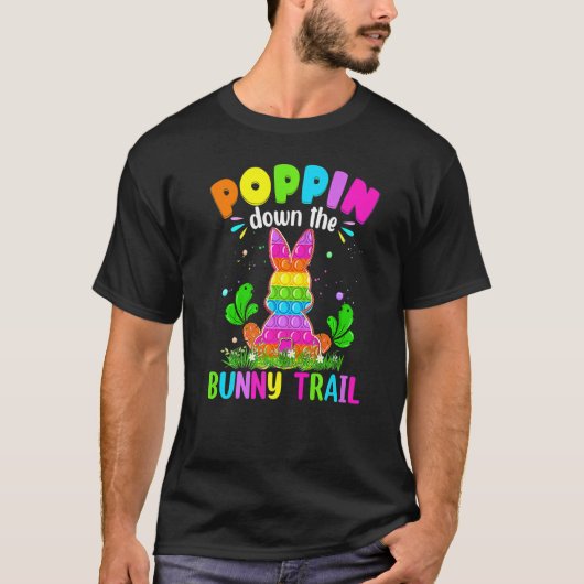 T-shirt Joyeux Jour De Pâques Poussez Le Bunny Trail Bunny (Devant)