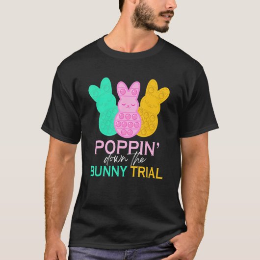T-shirt Joyeux Jour De Pâques Poussez Le Bunny Trail Bunny (Devant)