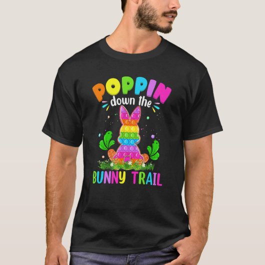 T-shirt Joyeux Jour De Pâques Poussez Le Bunny Trail Bunny (Devant)