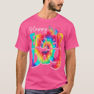 T-shirt Joyeux Jour de Pâques Tie Dye Lapin Lapin Face Drô