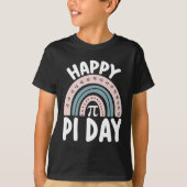 T-shirt Joyeux Jour de Pi Boho Rainbow Math Mathématique M (Devant)