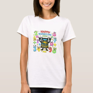 T-shirt Joyeux Jour Des Nombres Mignon Calculatrice T Shir