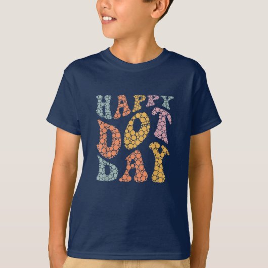 T-shirt Joyeux Jour des points coloré (Devant)