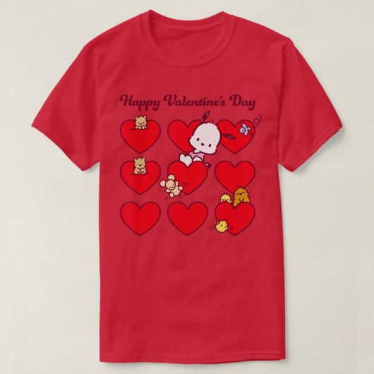 T-shirt Joyeux Jour des Valentines (Design devant)