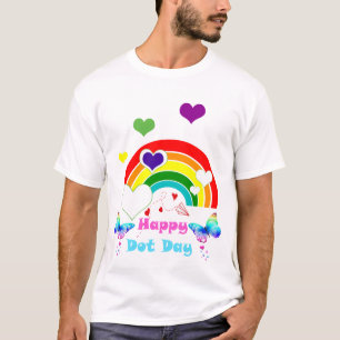 T-shirt Joyeux Jour Dot Colorful Rainbow Polka Dot Garçons