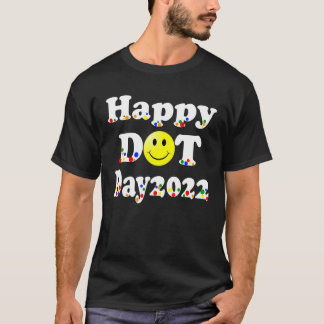 T-shirt Joyeux Jour Dot Colorful Rainbow Polka Dot Garçons