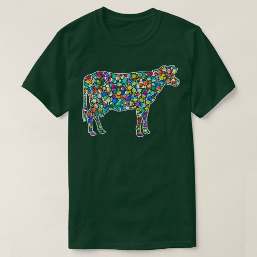 T-shirt Joyeux Jour Dot Rainbow Dairy Cow Polka Dot Septem (Design devant)